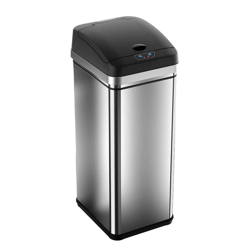 Rebrilliant Stainless Steel 13 Gallon Motion Sensor Trash Can & Reviews
